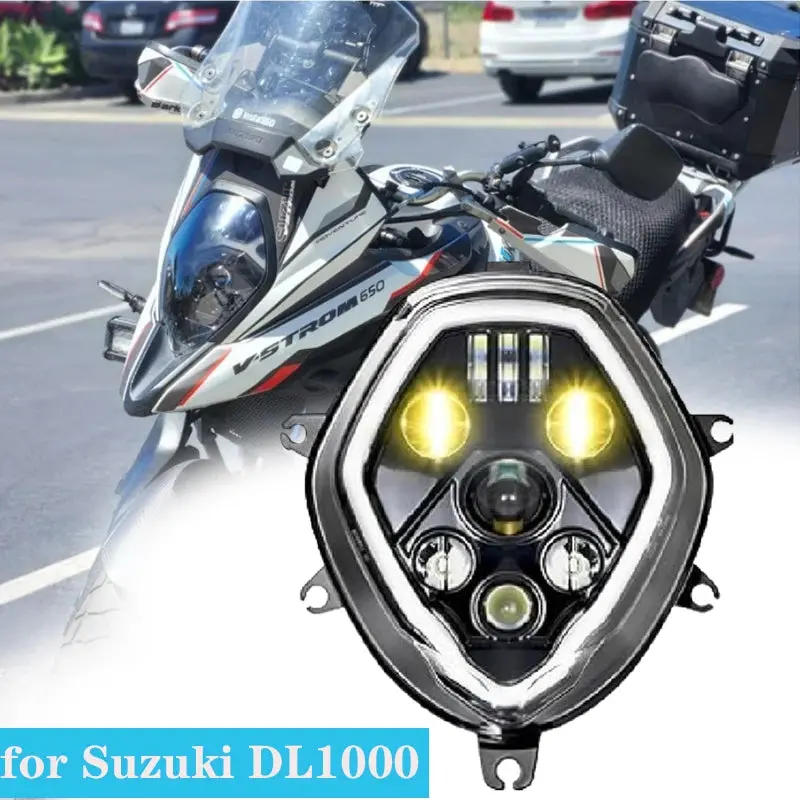 For Suzuki V-Strom 650A V-Strom 1000 Dl1000 Dl650a Headlight Led Drl With E-Mark E9 Front Motorcycle Lights Headlamp Waterproof 1