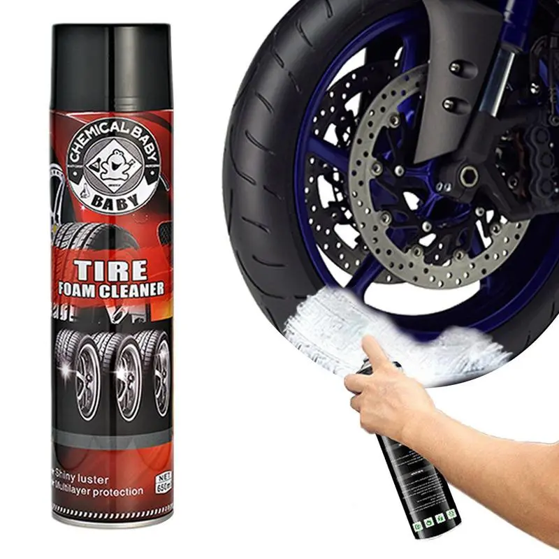 Tire Shine Spray Car Cleaner Rim Cleaner For Car Foam Spray Wheel Cleaner 650Ml Car Tire Shine Spray Rim Cleaning Supplies Works 1