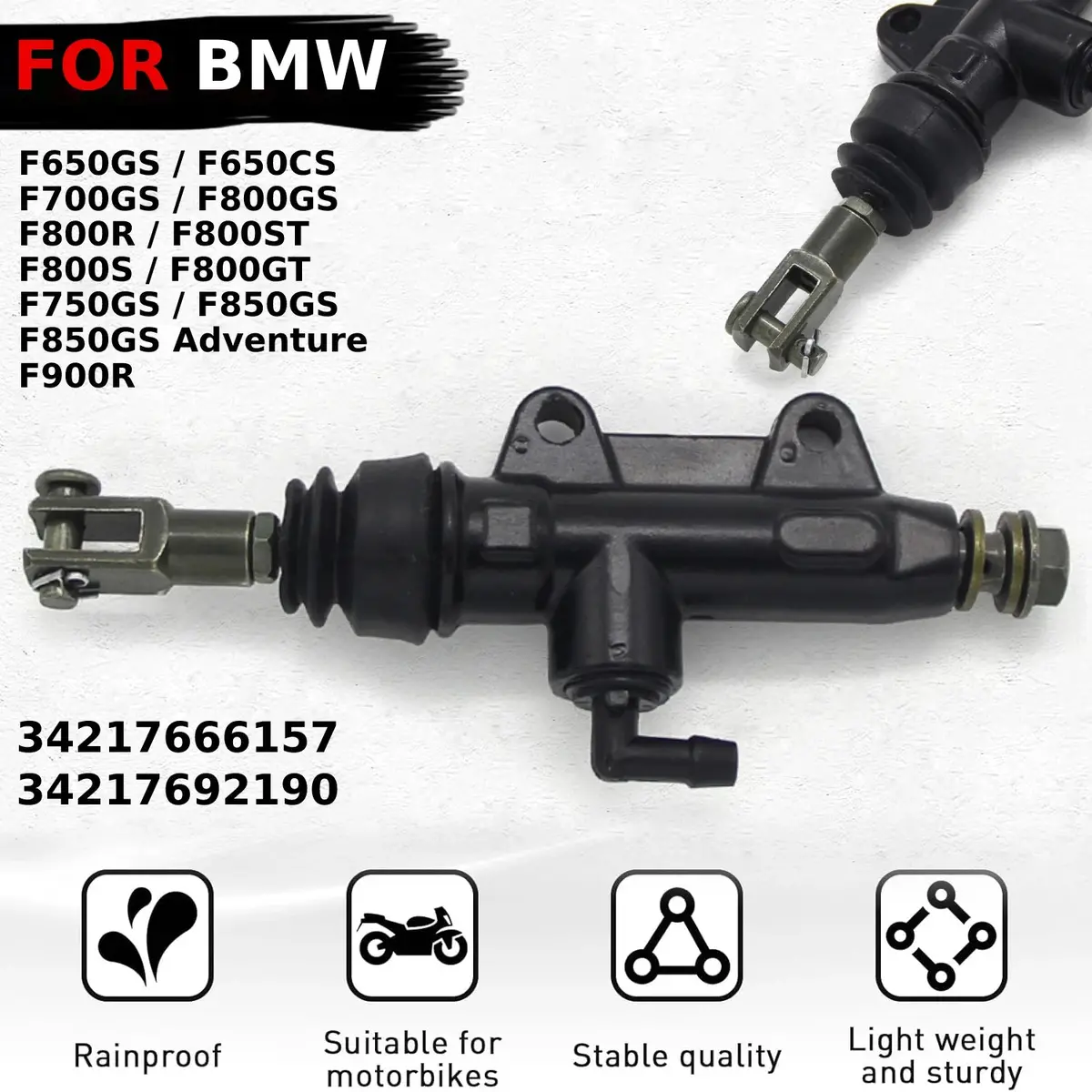 Motorcycle Rear Brake Master Cylinder For Bmw F650gs F650cs F700gs F800gs F900r F800r F800st F800s F800gt F750gs F850gs Parts 1