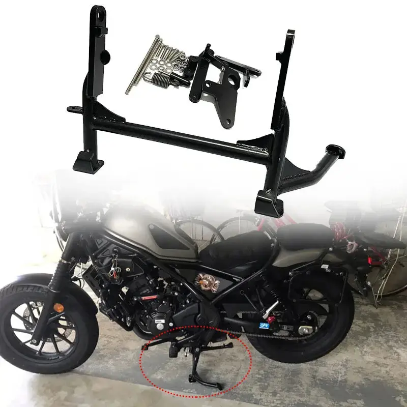 2020-2022 New For Honda Rebel500 Cmx 500 300 Motorcycle Middle Kickstand Center Centre Parking Stand Bracket Foot Holder Support 1