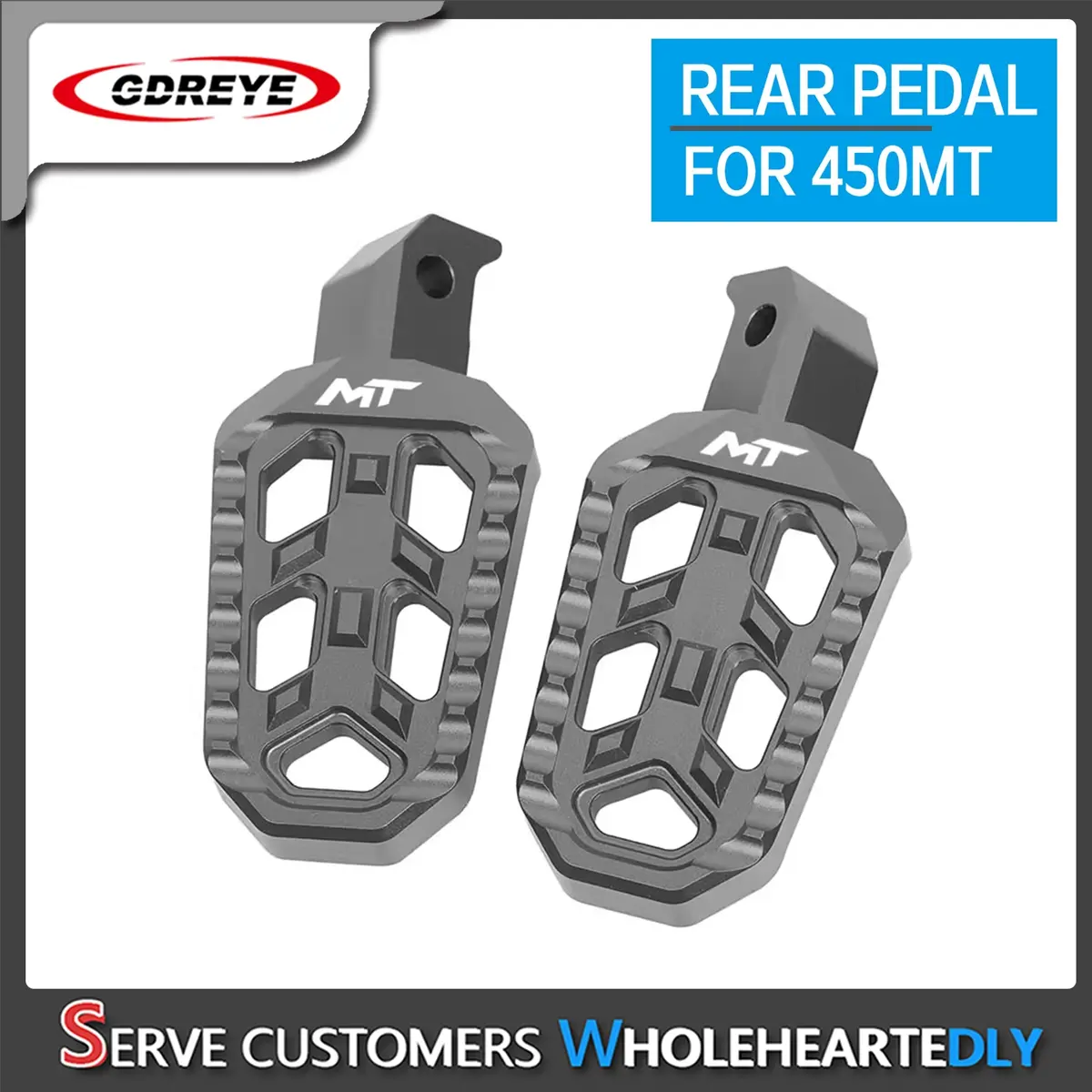 For Cfmoto 450Mt 450 Mt 2024 Motorcycle Cnc Aluminium Rear Footrest Expandable Teeth Pedal Kit Foot Pegs Pedal 3