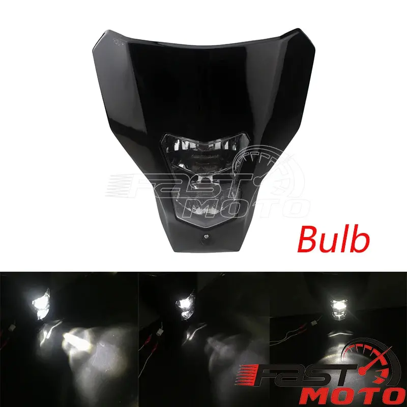 Led Crf Headlight Supermoto Redmoto Daytime Running Light Front Lamp Mask Fairing For Honda Crf Cr 125 250 450 110 R X Rx L 1