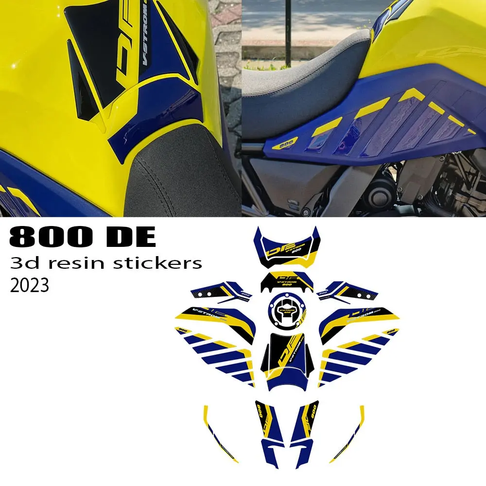 New V Strom 800De Full Set Of 3D Resin Stickers For Suzuki V Strom 800De Motorcycle Accessories 3D Epoxy Resin Stickers 1