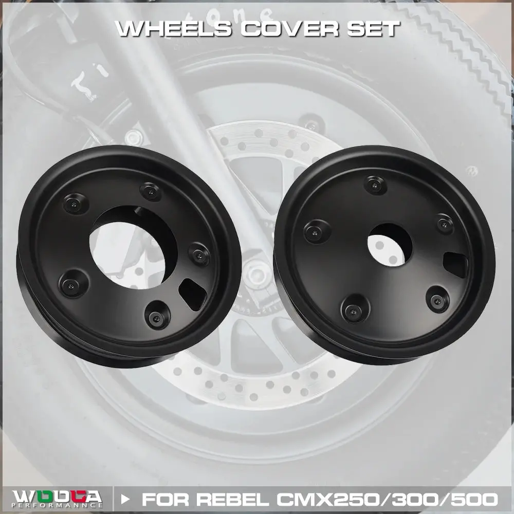 Wheel Cover Set For Honda Rebel 250 300 500 Front Rear Wheel Covers Cmx 250 300 500 Rebel Black Armor Custom Rims Wheels 1