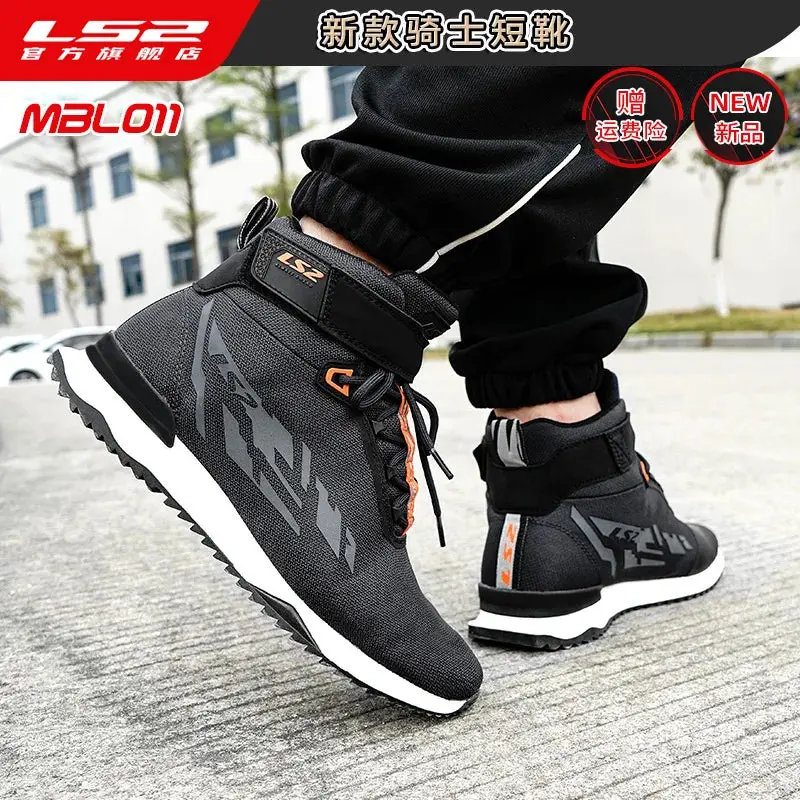 Ls2 Summer Motorcycle Riding Boots Anti Fall And Wear-Resistant Road Short Boots Motorcycle Travel Commuting Riding Shoes 2