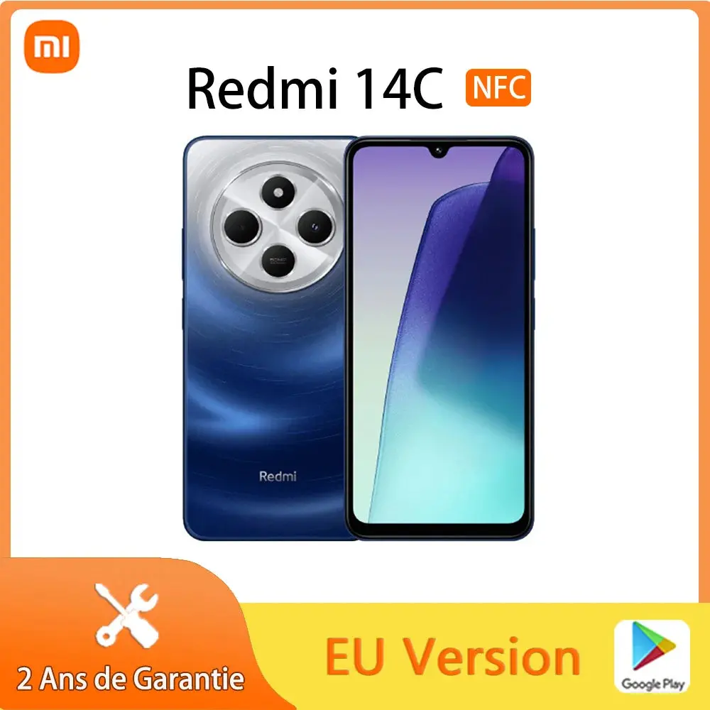 Xiaomi Redmi 14C Nfc,Smart Phones,6.88 Inch,Mediatek Helio G81-Ultra,120Hz,Dual Ai Camera 50Mp,5160Mah Battery 1