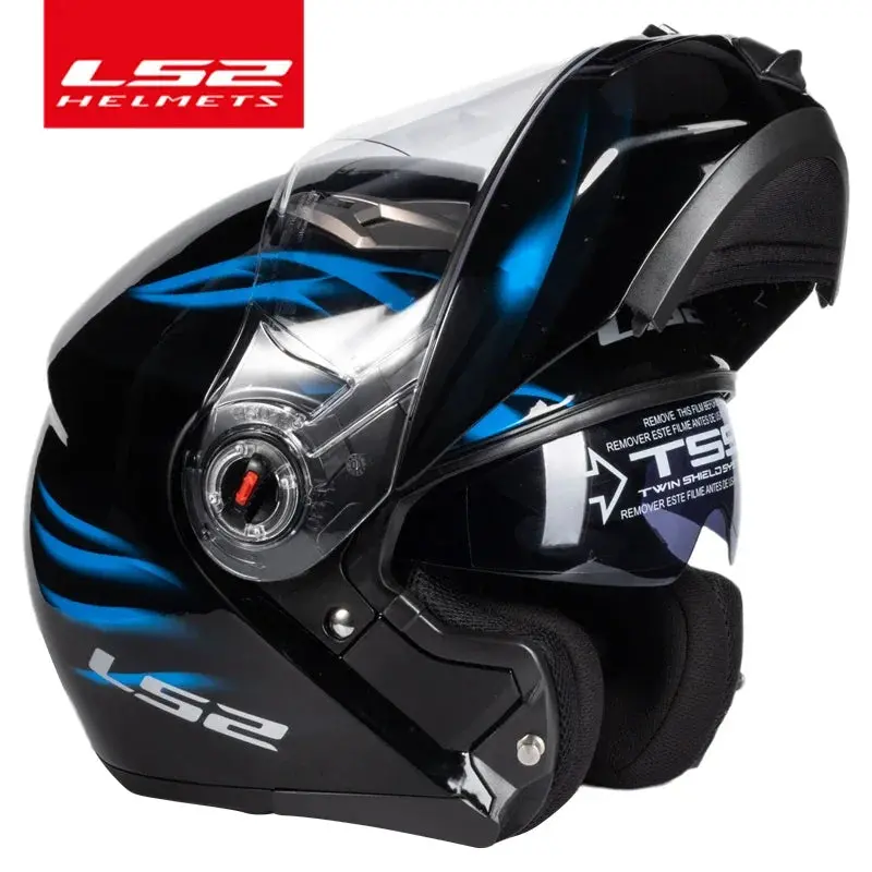 LS2 FF370 Flip-Up Motorcycle Helmet – Premium Modular Helmet Featuring Quick-Release Dual Visor System and Integrated UV-Protective Sun Visor - Image 18