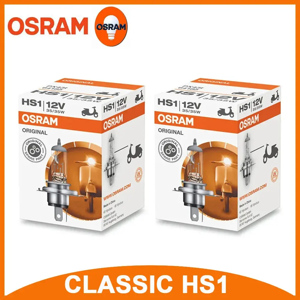 Osram Hs1 64185 12V 35/35W Px43t Classic Motor Halogen Headlight Original Bulb 3200K Light Standard Motorcycle Lamp Ece 2