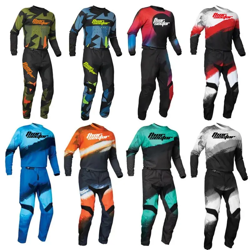 New Thor Sector Motocross Protective Gear Element Burnout Jersey&Pant Combo Mx Mtb Mountain Downhill Dirt Motorcycle Bike Suit 1