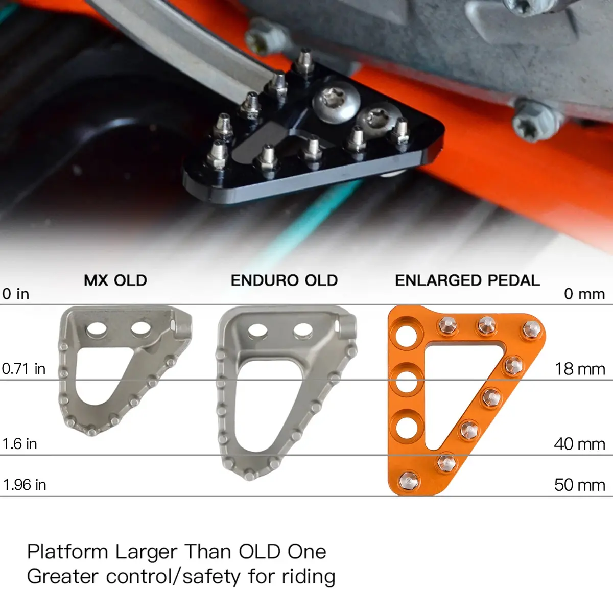 Nicecnc Rear Brake Pedal Step Tip Plate For Ktm 690 Enduro R 2008-2022 690 Smc R 2019-2022 790 890 1050 1090 1190 Adventure R 1