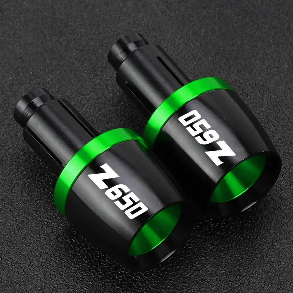 For Kawasaki Z650 Z 650 2017-2023 2022 2021 2020 2019 2018 Motor Universal Handlebar Grips Bar Ends Cap Counterweight Plug Slide 1