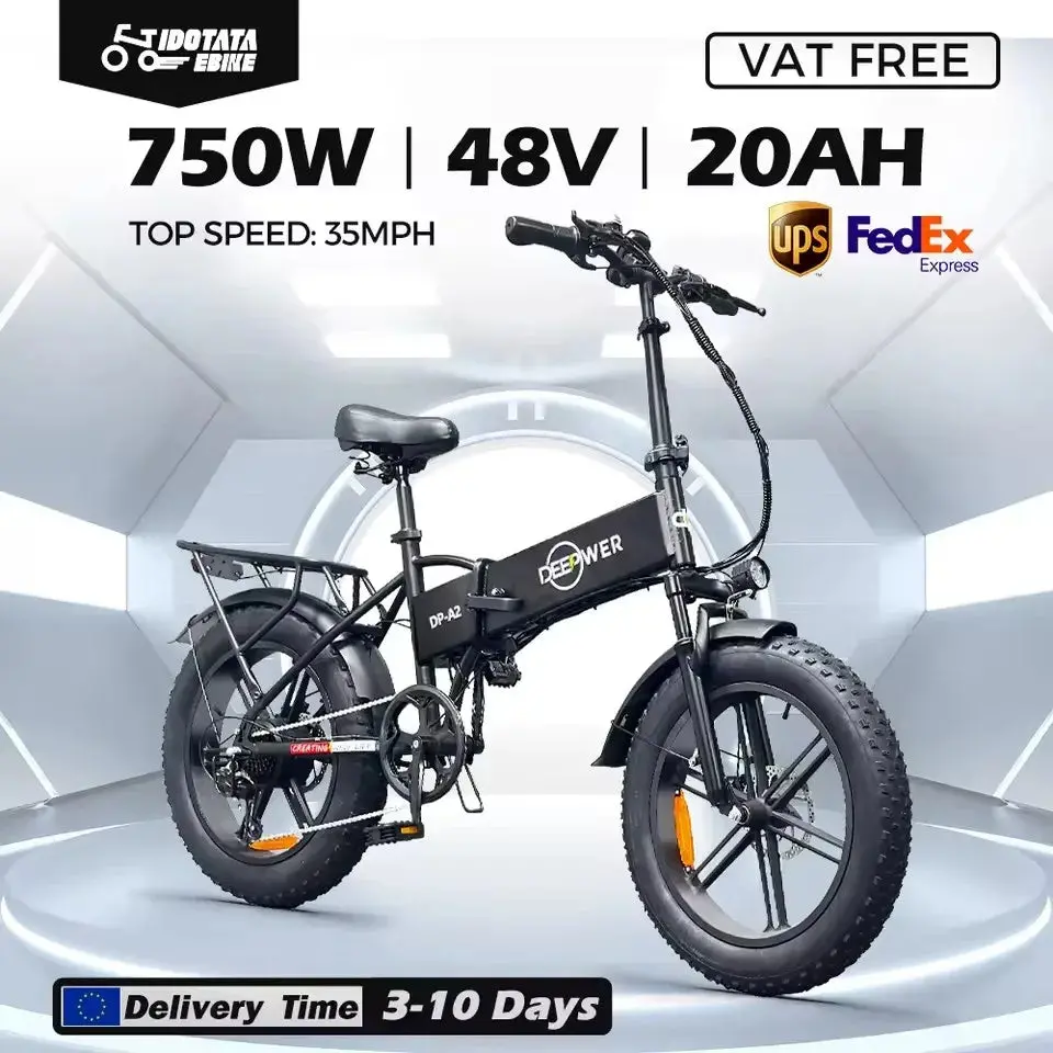 Idotata Ebike A2 Electric Bike 750W Motor 48V 20Ah Lithium Battery Electric Bicycle Folding 20Inch Fire Tire Adult Mtb E-Bike 1