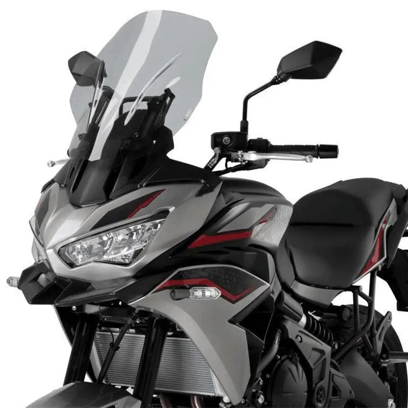 H: +80Mm Motorcycle Windscreen Windshield Screen Shield Wind Deflector For Kawasaki Versys Kle 650 Le650e Kle650 2022 2023 2024 1
