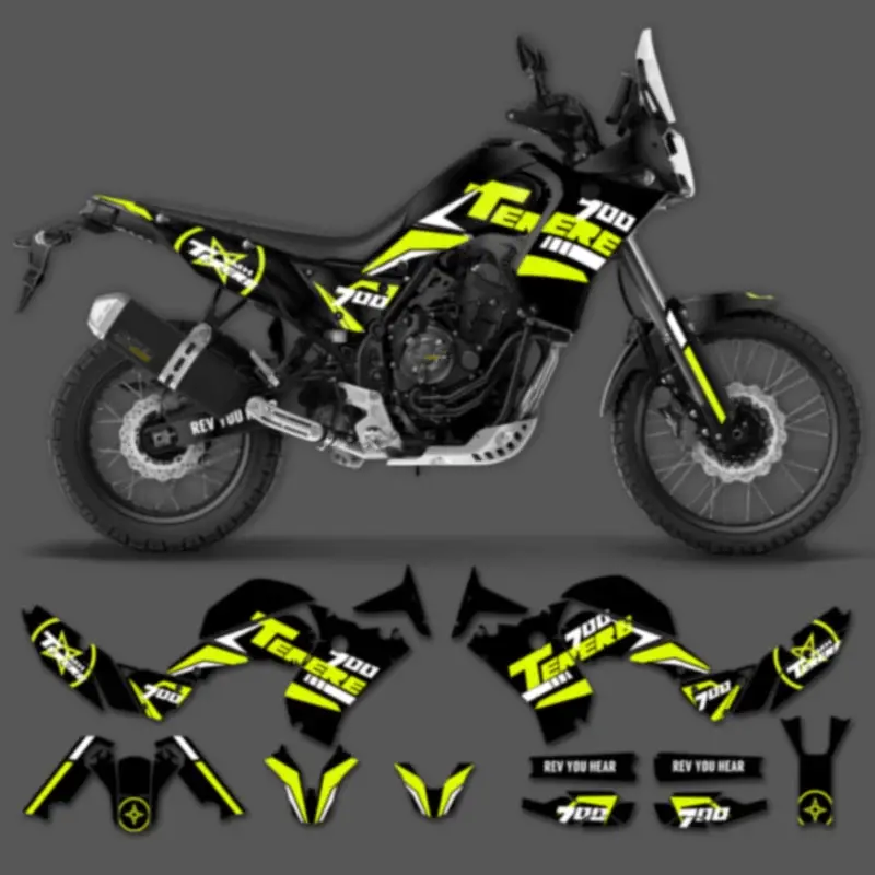 Powerzone For Custom Team Graphics Backgrounds Decals Stickers Kit For Yamaha Tenere T 700 2018-2022 Decals Stickers 002 2