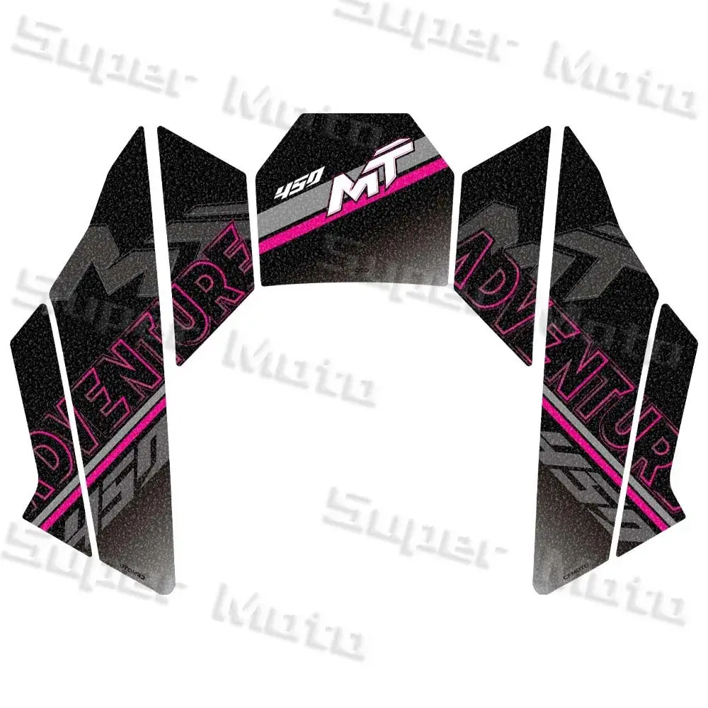 For Cfmoto 450Mt 450Mt 2024 Motorcycle Frosted Fuel Tank Kit Sticker Motocross Protector Knee Grip Pad 3M Decals Accessories 10