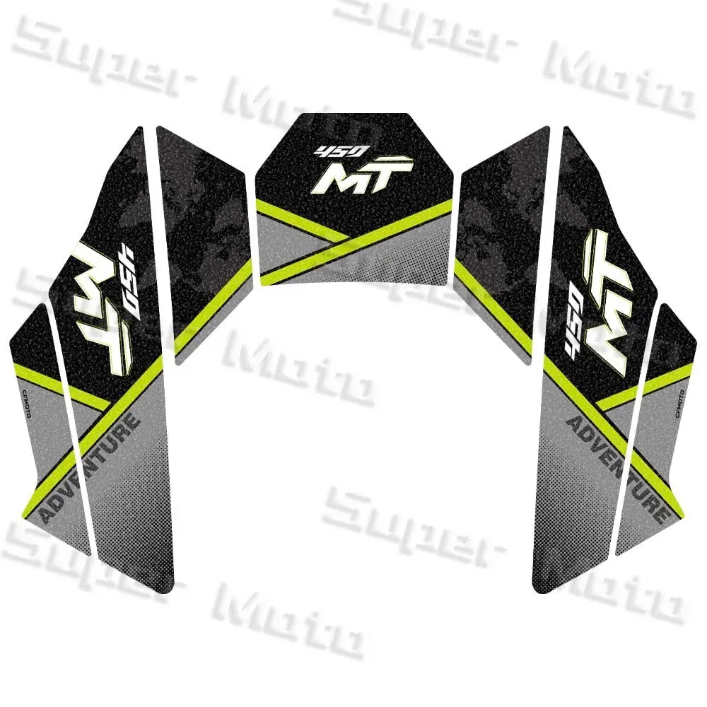 For Cfmoto 450Mt 450Mt 2024 Motorcycle Frosted Fuel Tank Kit Sticker Motocross Protector Knee Grip Pad 3M Decals Accessories 8