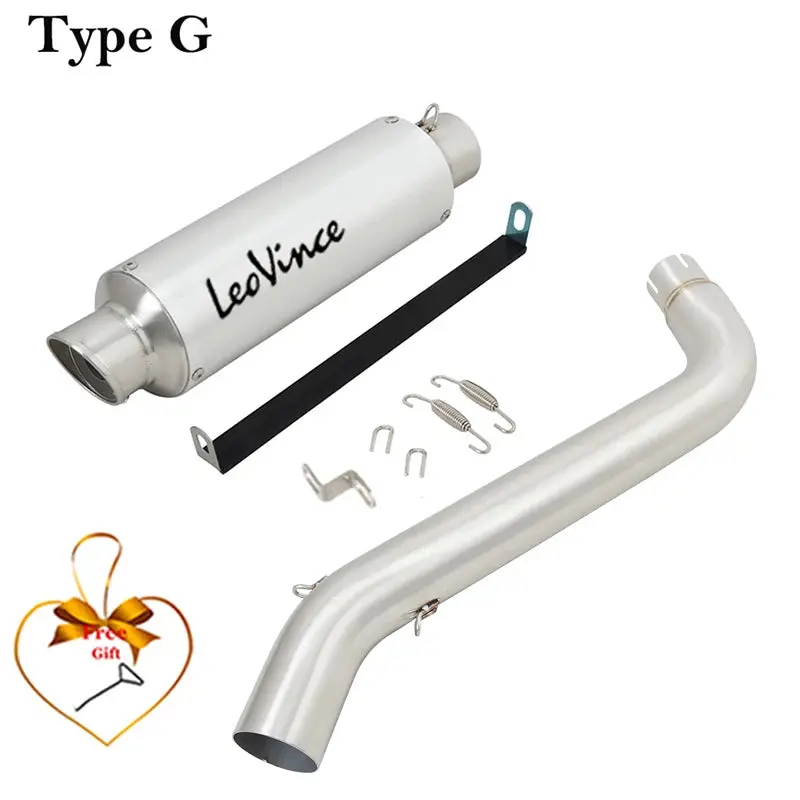 For Voge Ds525x Ds 525X 2023 2024 Motorcycle Exhaust Leovince Escape Systems Modify Mid Link Pipe Carbon Fiber Muffler Db Killer 6