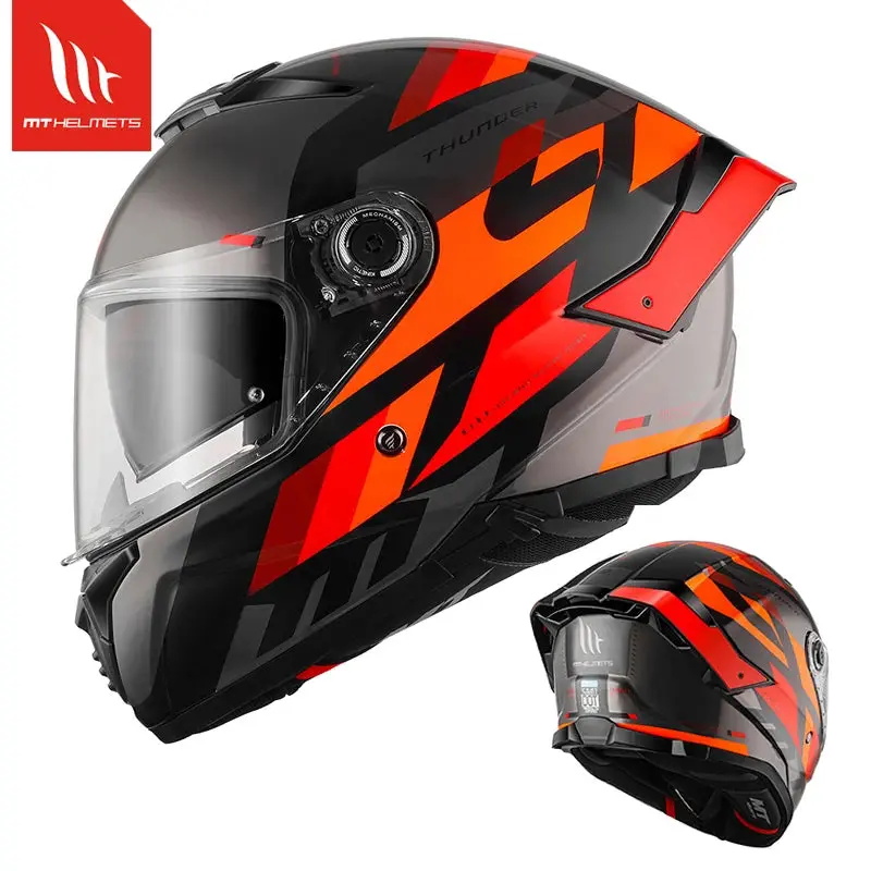 Mt Thunder Sv 4 Ece 22.06 Dot Approved Full Face Helmets Motorcycle Double Lens Shield Scooter Helmen Men Capacete De Moto 4
