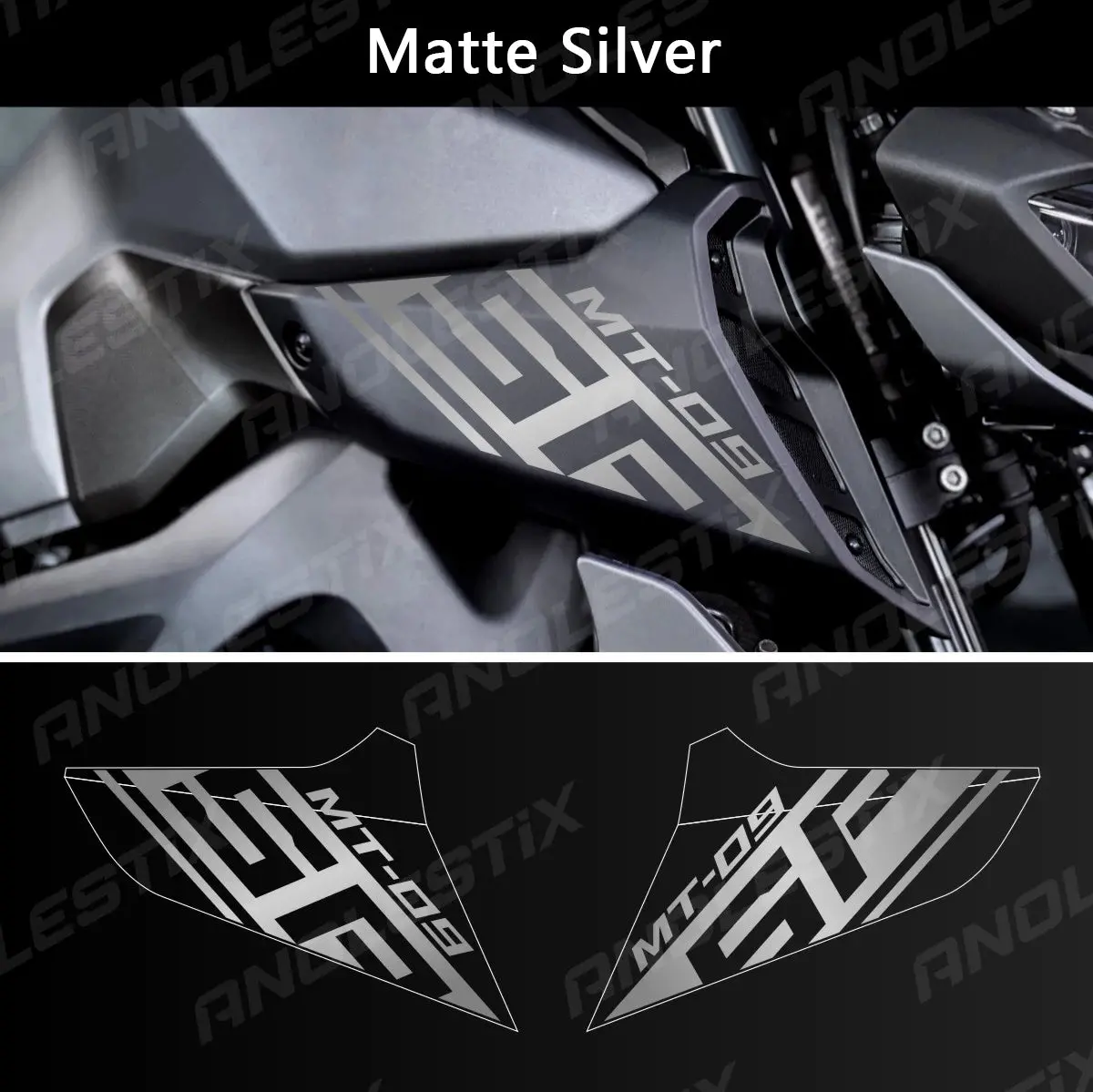 Anolestix Reflective Motorcycle Logo Set Air Inlet Emblem Decals For Yamaha Mt09sp Mt-09Sp 2018 2019 2020 2020 8