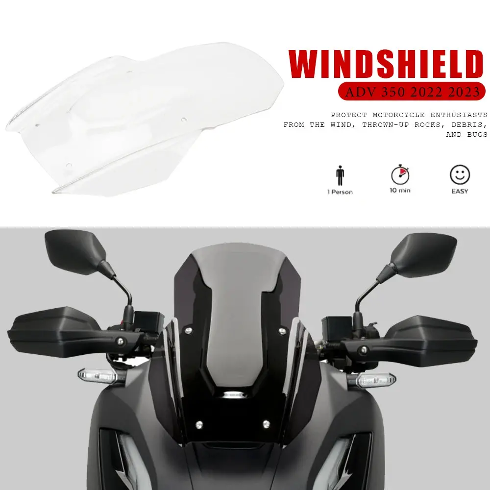 For Honda Adv 350 Adv350 2022 2023 Motorcycle Accessories Windshield Windscreen Wind Shield Screen Deflector Spoiler Protector 1