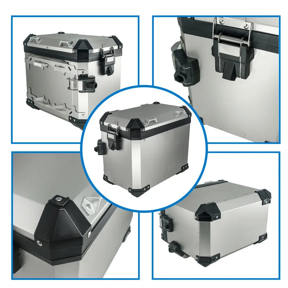 Motorcycle Helmet Box Top Tail Rear Luggage Storage Tool Cases Panniers With Bracket Rack For Honda Nc750x Nc 750 X/S 2021-2023 4