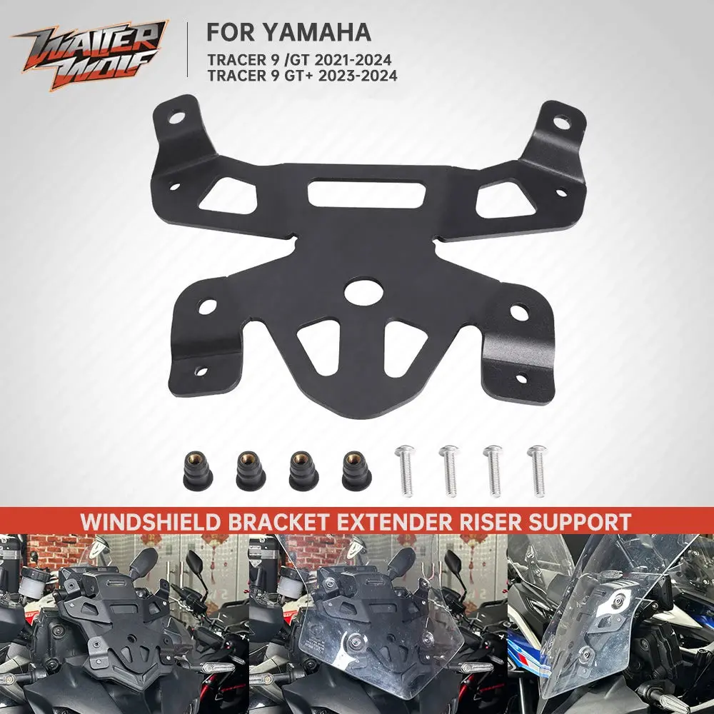 Motorcycle 30Mm Riser Windshield Bracket For Yamaha Tracer 9 Gt+ 9 900 /Gt 9Gt 900Gt 2021-2024 Airflow Deflector Rise Support 1