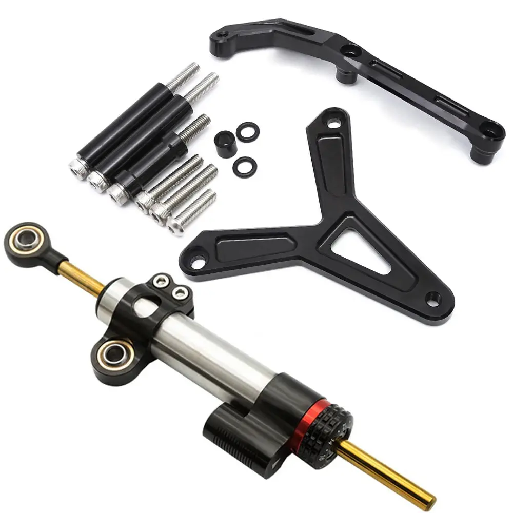 For Yamaha Tracer 900 Gt 2021 2022 2023 Cnc Aluminum Carbon Motorcycle Steering Damper Stabilizer Bracket Mounting Support Kit 8