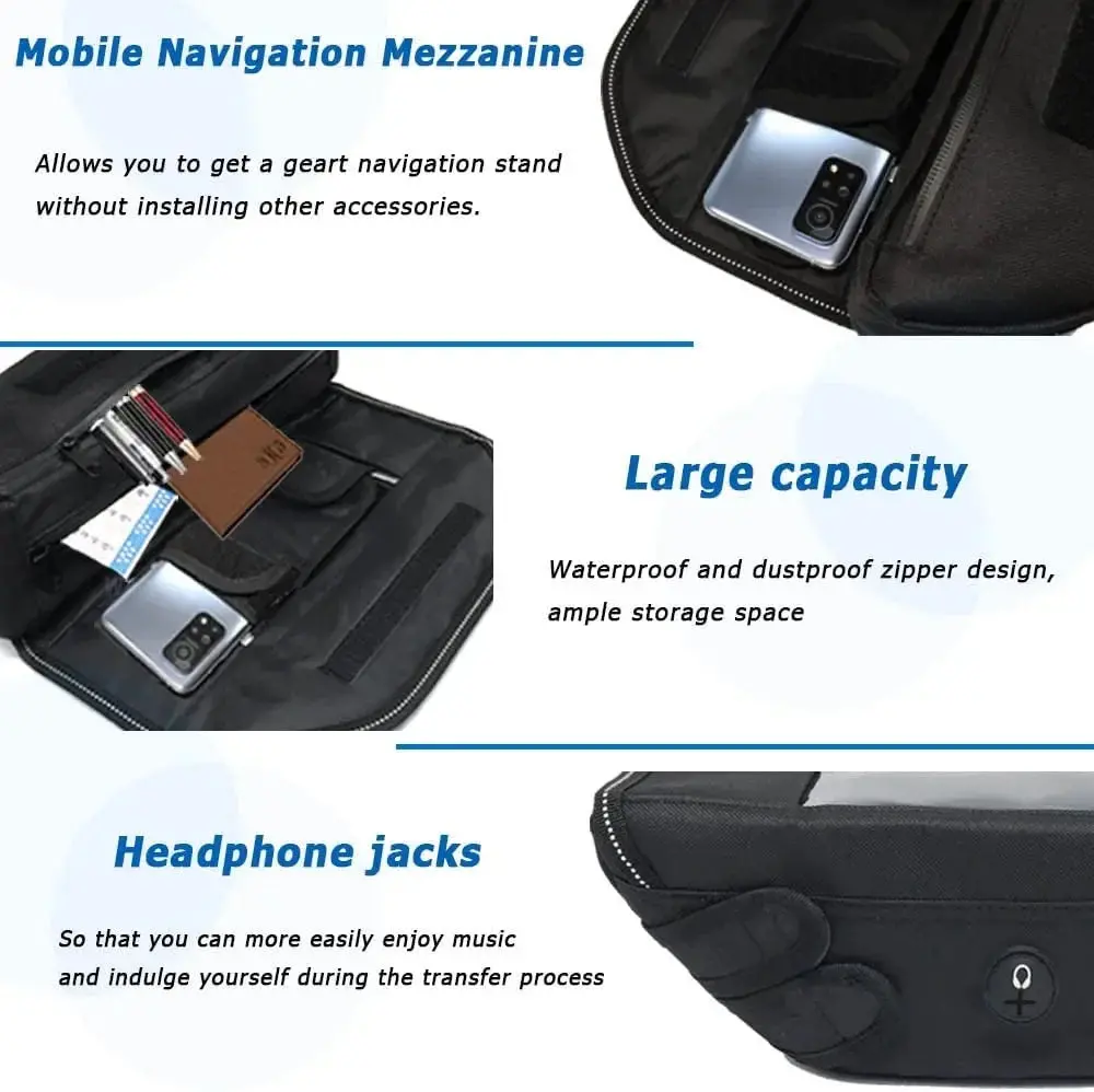 Motorcycle Handle Bag Navigation Bag Waterproof Mobile Phone Bag For X-Adv750 X-Adv150 X-Adv 125 150 350 750Handlebar Storage 3