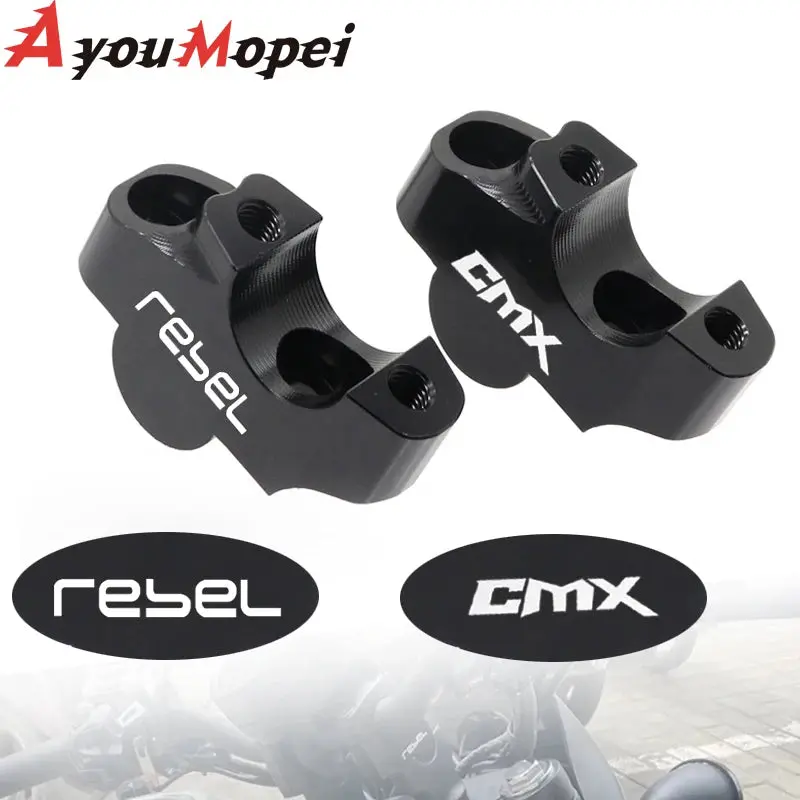Handlebar Risers Fat Bar Riser Cnc Aluminum Fit For Honda Cmx 1100 Rebel 1100 Cmx1100 2021-2023Cmx Mounting Standard Bar Riser 1