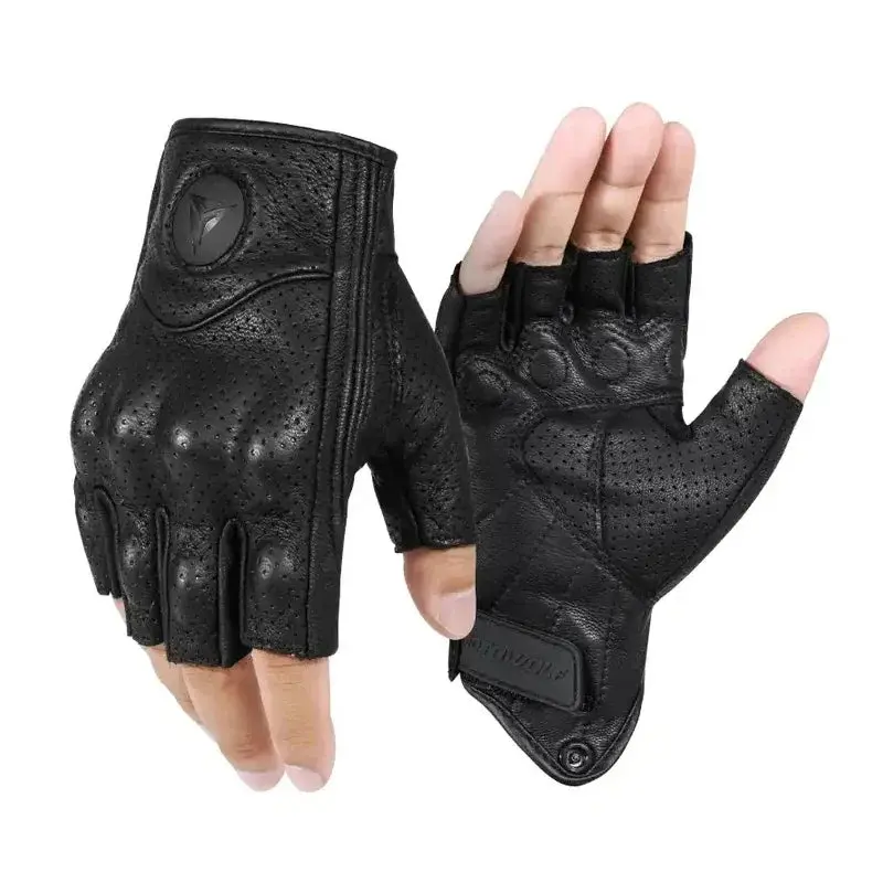 Motorcycle Leather Carbon Fiber Gloves Summer Winter Cross-Country Mountain Bike Motorcycle Gloves Riding Motorcycle Rider Glove 9