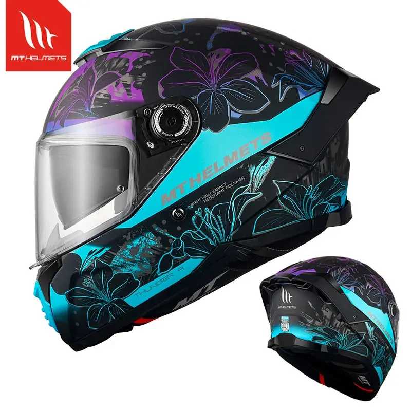 Mt Thunder Sv 4 Ece 22.06 Dot Approved Full Face Helmets Motorcycle Double Lens Shield Scooter Helmen Men Capacete De Moto 11