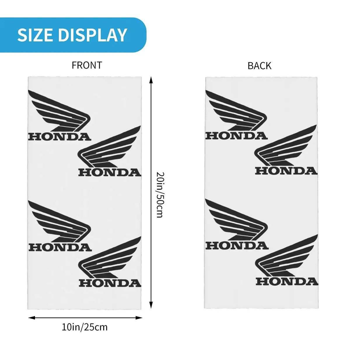 Custom H-Hondaes Bandana Neck Gaiter For Hiking Running Women Men Wrap Scarf Motorcycle Balaclava Warmer 2