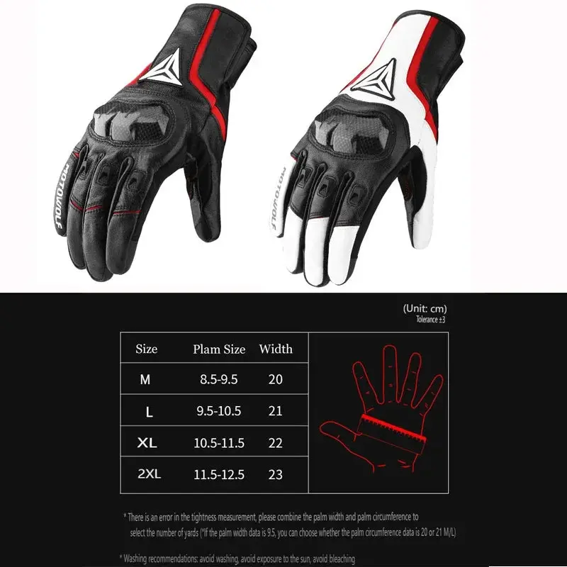 Motorcycle Leather Carbon Fiber Gloves Summer Winter Cross-Country Mountain Bike Motorcycle Gloves Riding Motorcycle Rider Glove 6