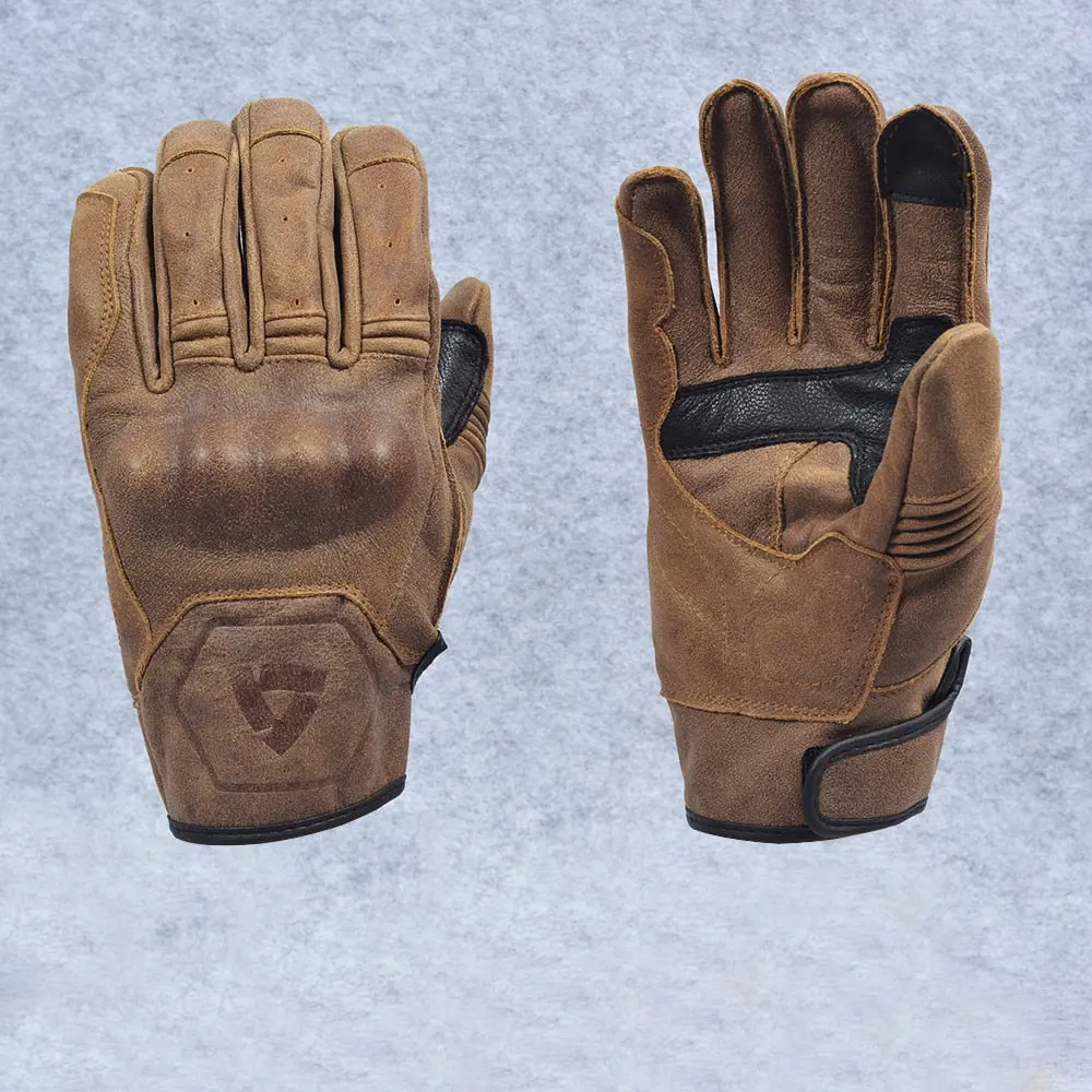 Revit Palmer Motorcycle Retro Urban Classic Gloves Genuine Cowhide Leather Motorbike 1