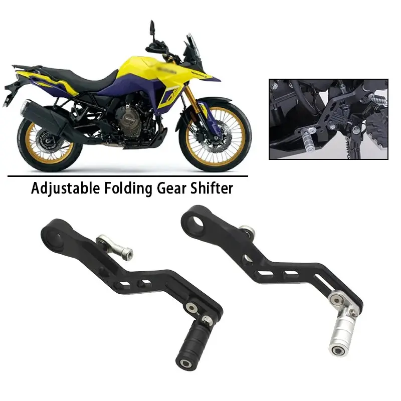 Motorcycle Cnc Aluminum Adjustable Folding Gear Shifter Shift Pedal Lever For Suzuki Vstrom 800De V-Strom 800 De 2023 2024 1