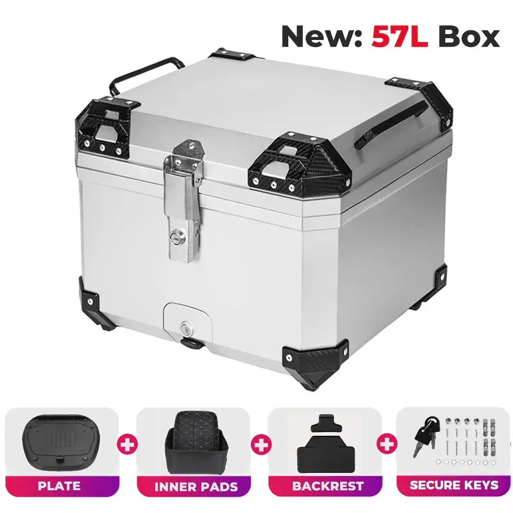 45L Motorcycle Helmet Box Universal Top Tail Rear Luggage Storage Tool Cases Lock For Bmw R1200gs R1250gs R1200gs 1200 Gs Lc Adv 1