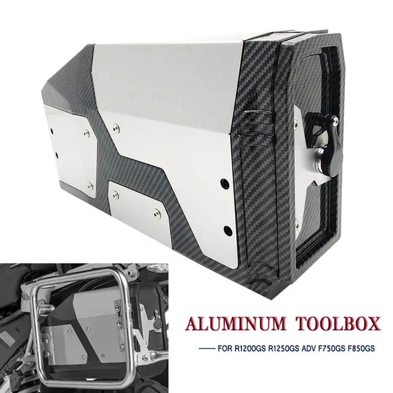 4.2L Left Side Aluminum Toolbox For Bmw R1200gs Oc/Lc Adv R1250gs R 1200 Gs R1250 Gsa F750gs F850gs Adventure 2004-2022 2021 1