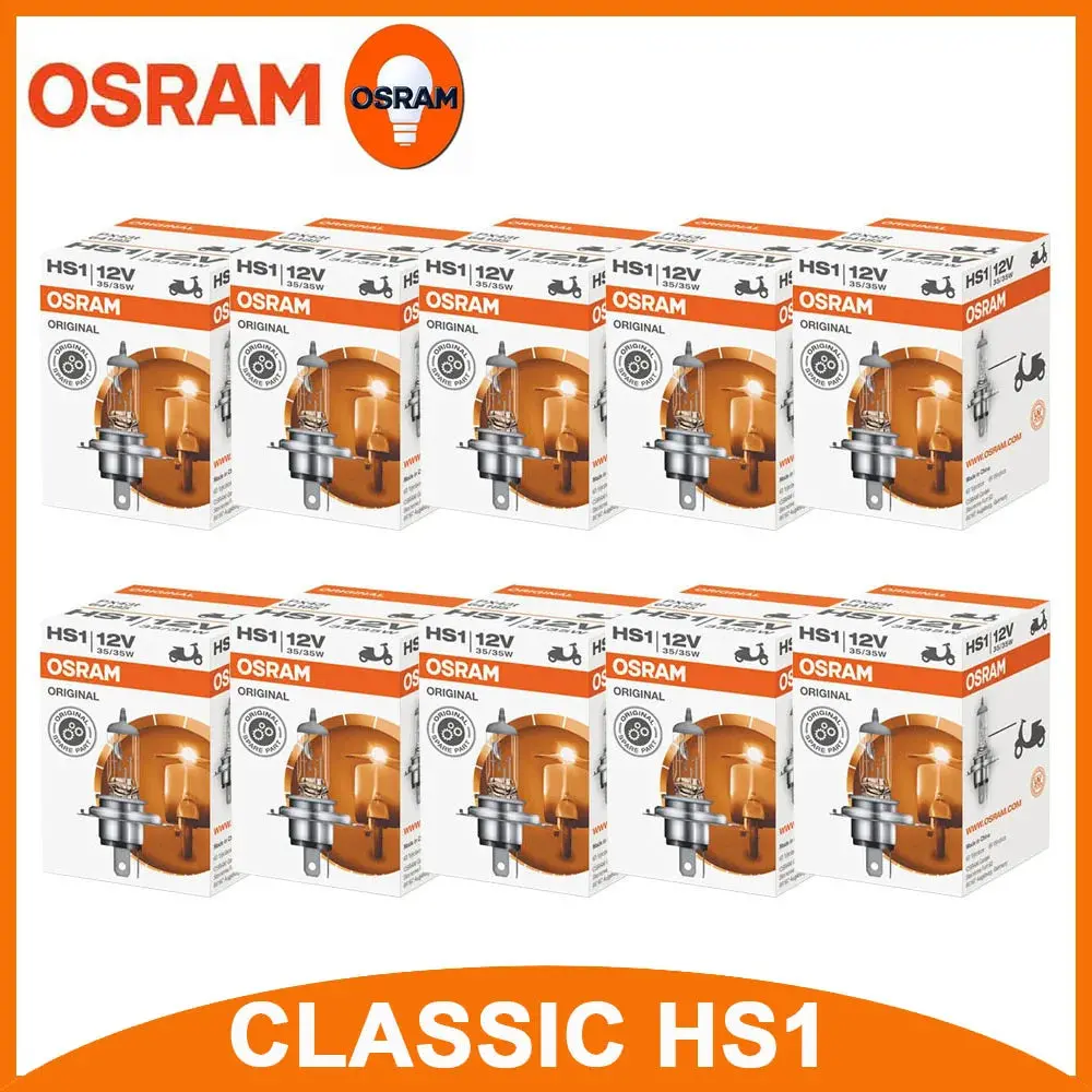 Osram Hs1 64185 12V 35/35W Px43t Classic Motor Halogen Headlight Original Bulb 3200K Light Standard Motorcycle Lamp Ece 1