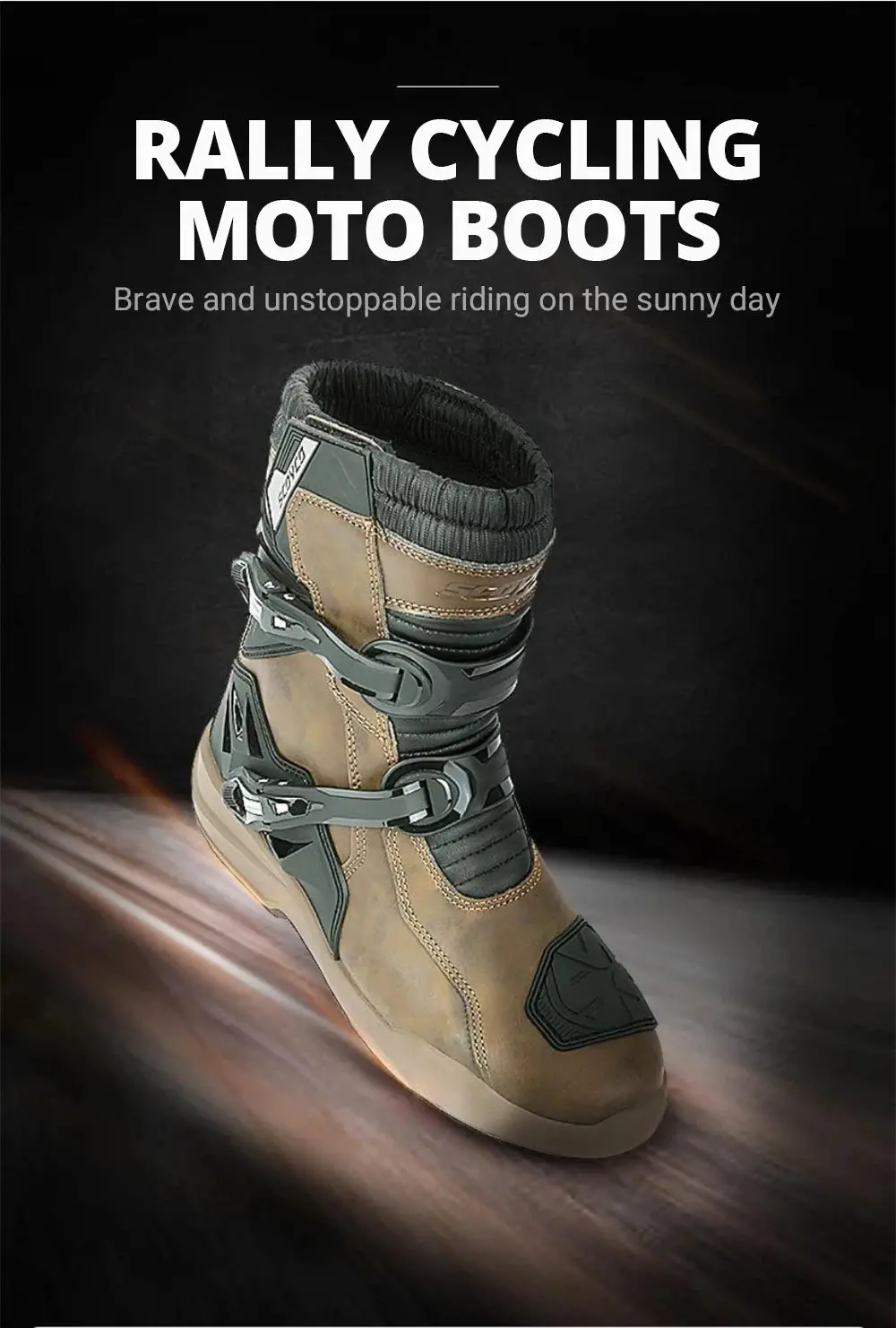 Waterproof Motorbike Boots Anti-Slip Motorcycle Boots Wear-Resistant Biker Protection Equipment Anti-Fall Motocross Boot 7