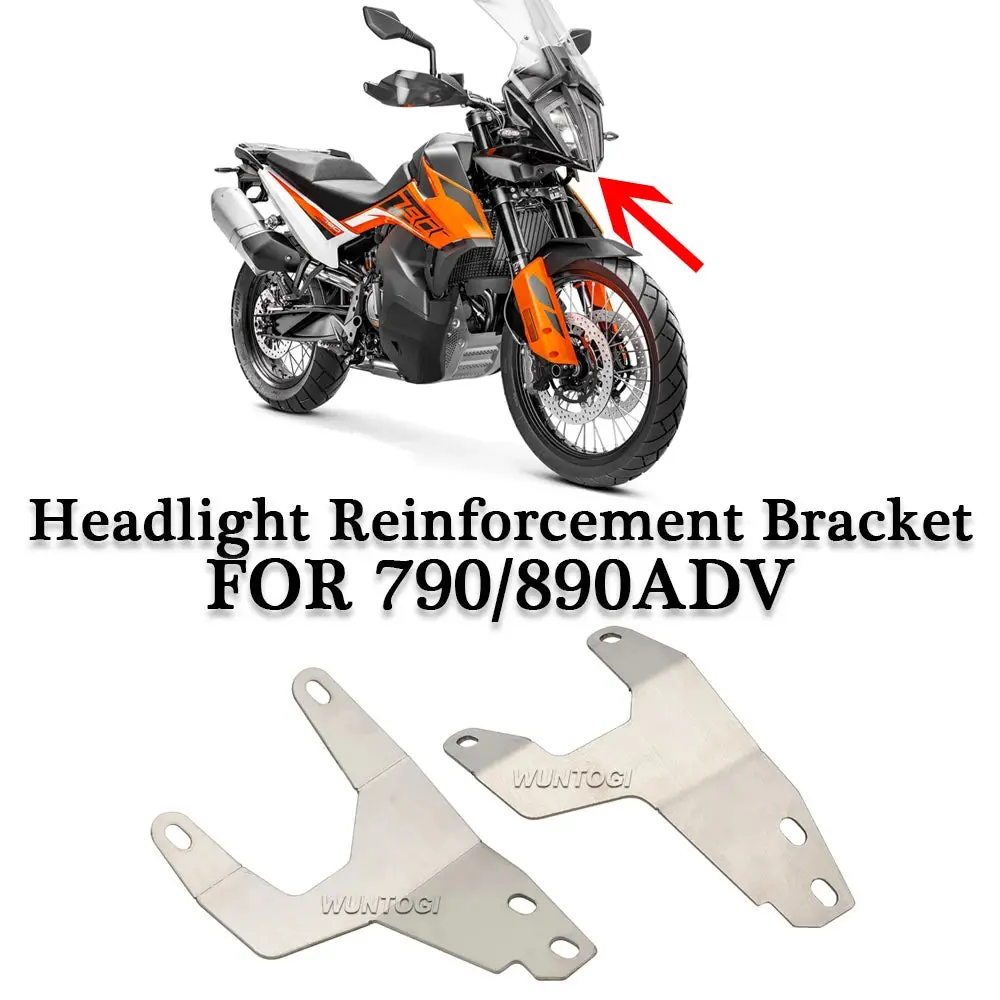 890 Adv Accessories Neck Brace Headstraight Headlight Reinforcement Bracket Set  For 790 890 Adventure R / Rally R 790Adv 1