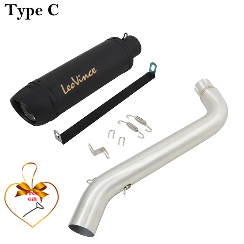 For Voge Ds525x Ds 525X 2023 2024 Motorcycle Exhaust Leovince Escape Systems Modify Mid Link Pipe Carbon Fiber Muffler Db Killer 3