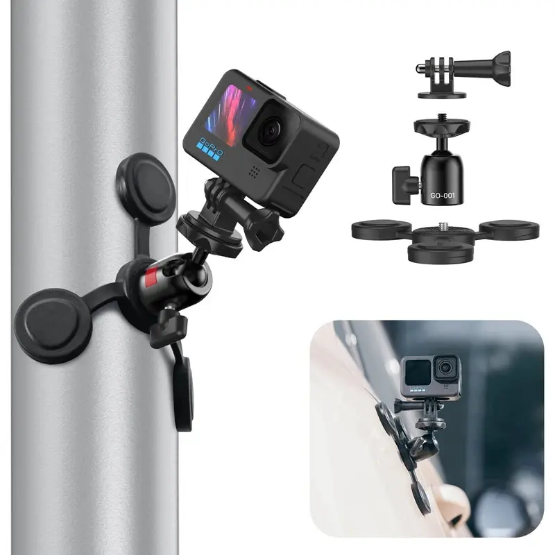 Ulanzi Go-001 Magnetic Mount For Action Cameras Smartphones Flexible Mount For Gopro Insta 360 With 1/4'' Screw Gopro Adapter 1