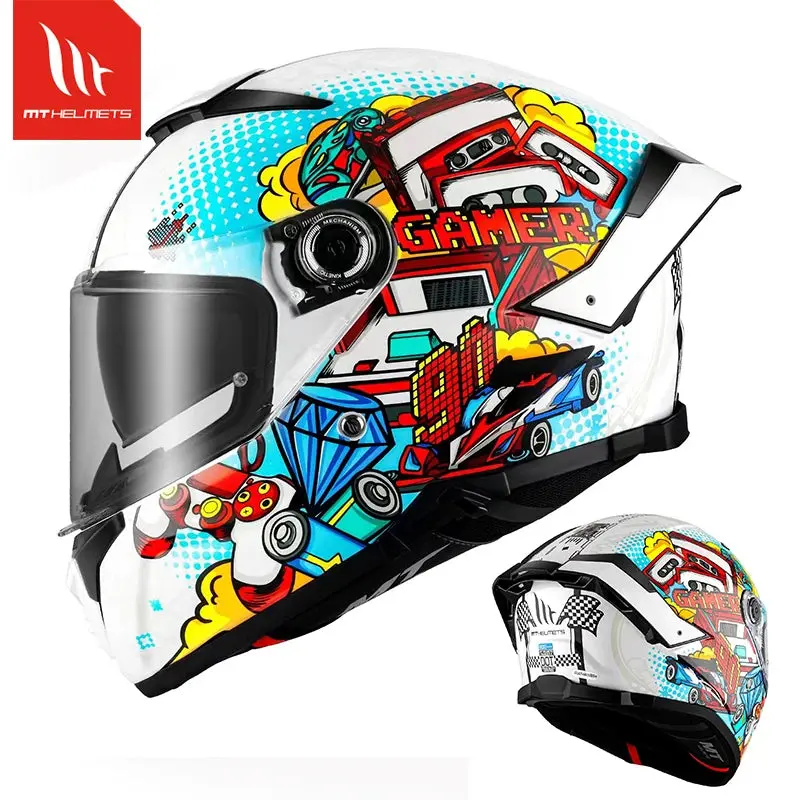 Mt Thunder Sv 4 Ece 22.06 Dot Approved Full Face Helmets Motorcycle Double Lens Shield Scooter Helmen Men Capacete De Moto 19