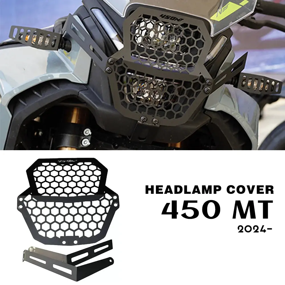 For Cfmoto 450Mt Accessories Headlamp Protectors 450 Mt Turn Signal Guards Mt450 Exhaust Cover Mt 450 Front Shock Shield 1