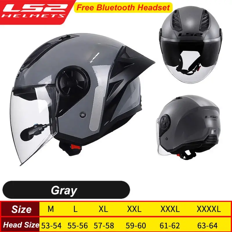 Ls2 Motorcycle Helmet 3/4 Open Face Helmets Capacete Ls2 Of616 Airflow ⅱ Big Tail Wing Jet Scooter Half Helmets Cascos Para Moto 14