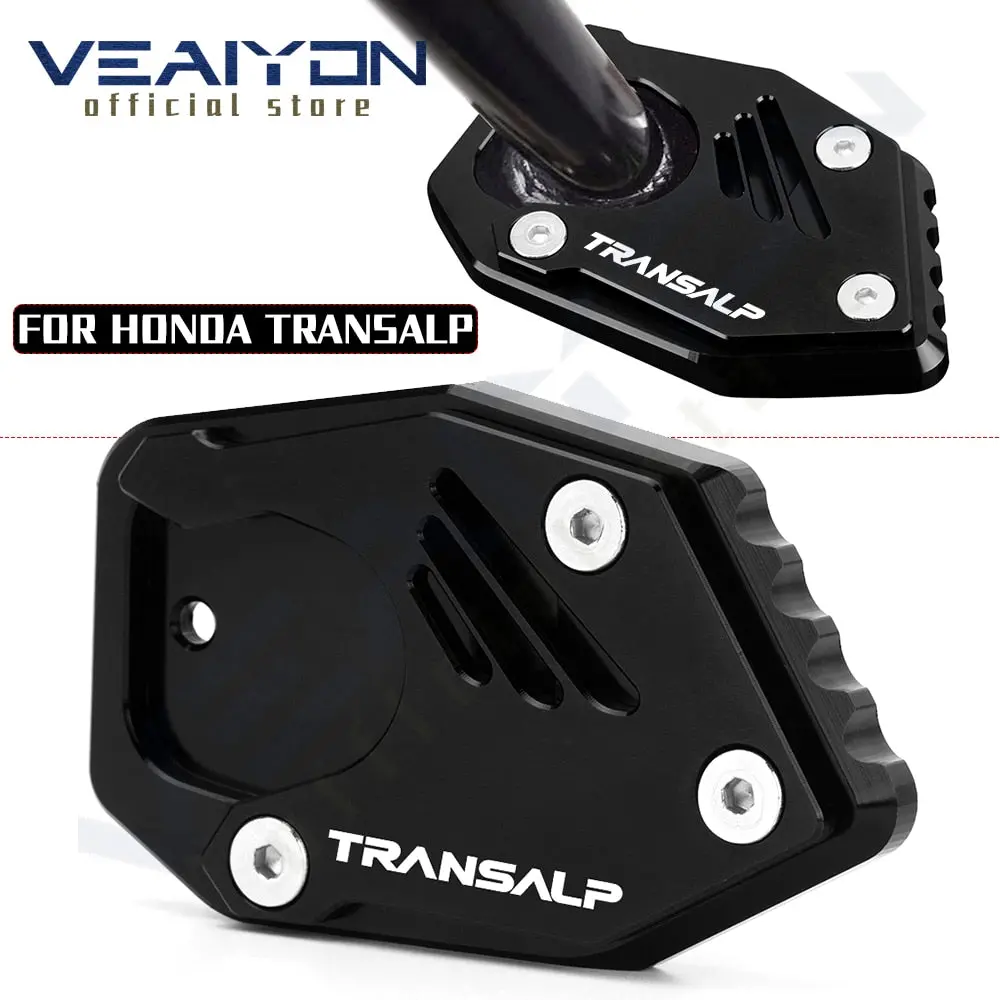 For Honda Xlv 600 650 700 Transalp Xl600v Xl650v Xl700v Cnc Side Stand Foot Kickstand Enlarge Extension Support Plate Pad 1