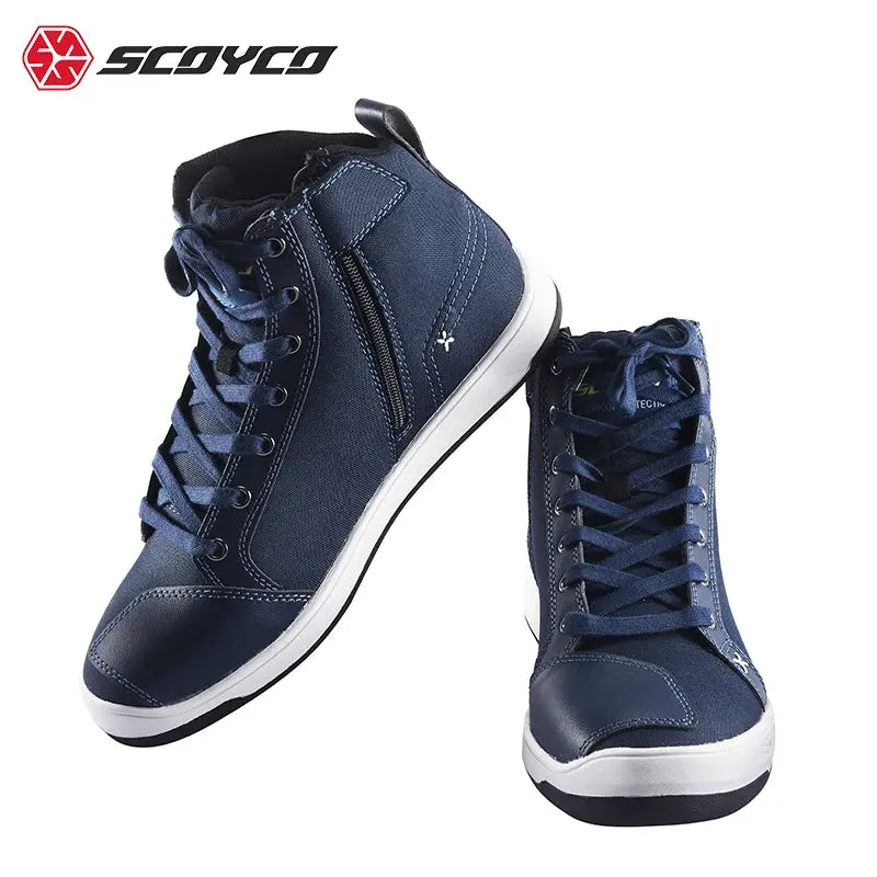 Motorcycle Riding Shoes Casual Commuter Boots Protective Fall Resistant Wear Boots Four Seasons Men's Riding Shoes 4