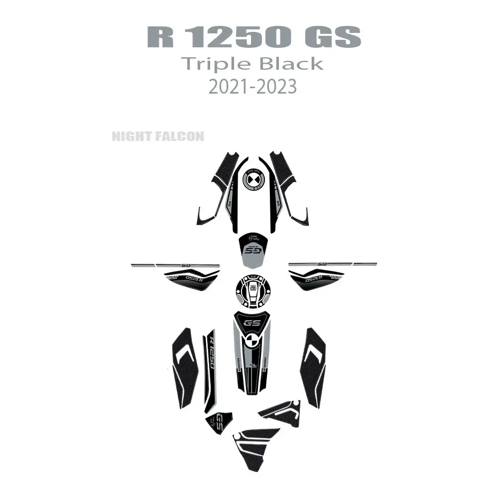 R1250 Gs 2023 Motorcycle 3D Epoxy Resin Sticker Kit For Bmw R 1250 Gs Adventure Triple Black 2023 R1250 Gs Adventure 1
