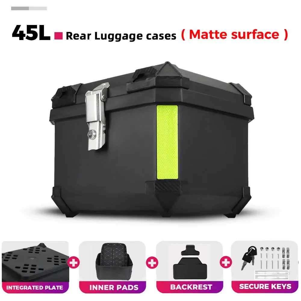 45L Motorcycle Helmet Box Universal Top Tail Rear Luggage Storage Tool Cases Lock For Bmw R1200gs R1250gs R1200gs 1200 Gs Lc Adv 6