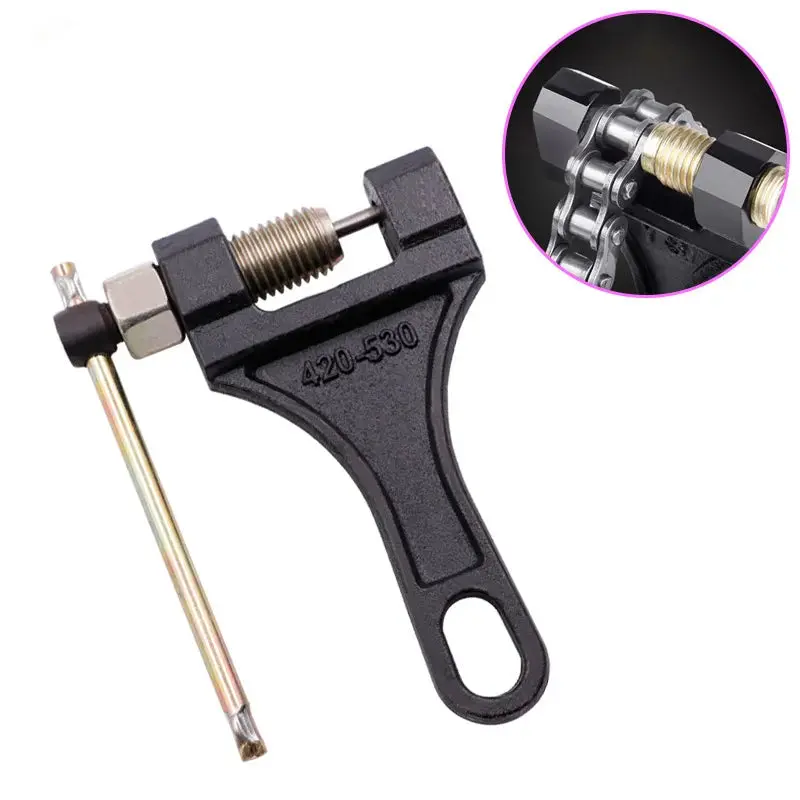 Motorcycle Chain Breaker Chain Link Removal Separator Motor Chain Breaker Riveting Tool 420-530 Motorcycle Parts Repair Tool 1